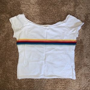 Brandy Melville Rainbow Striped top
